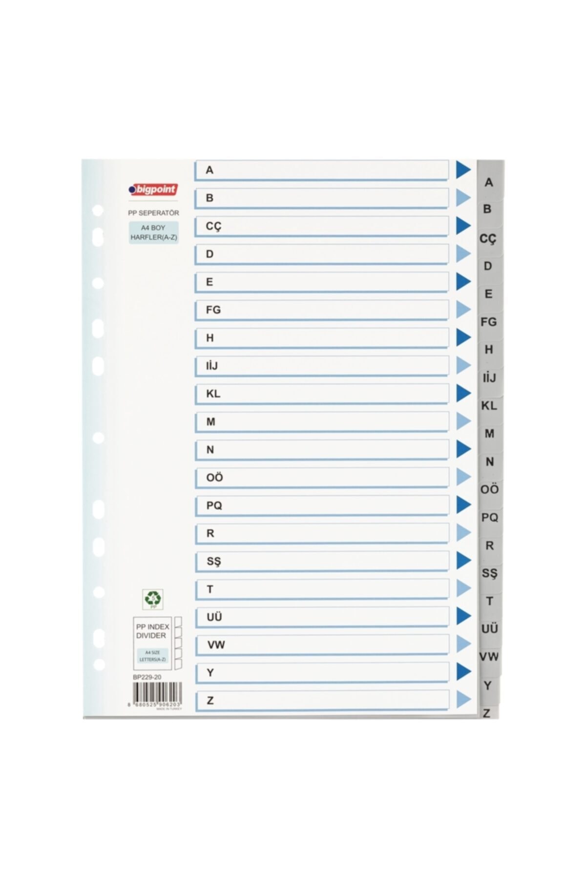 Bigpoint Pp Seperatör Harfler A-z