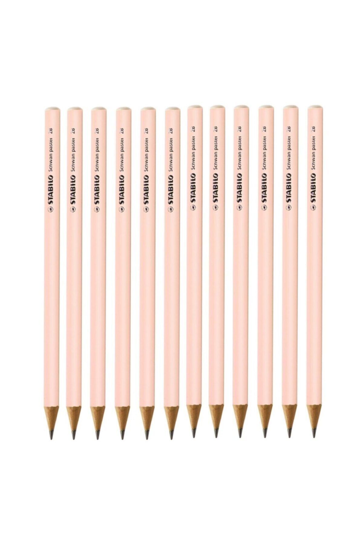 stabilo schwan pastel somon yuvarlak kursun kalem 12 adet fiyati yorumlari trendyol