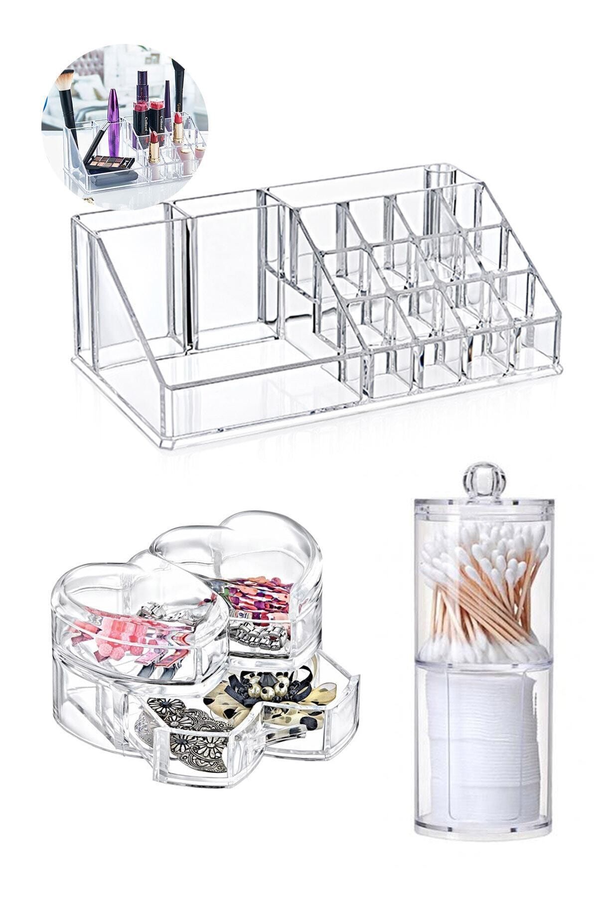 intekhome 3'lü Makayaj Organizer Set