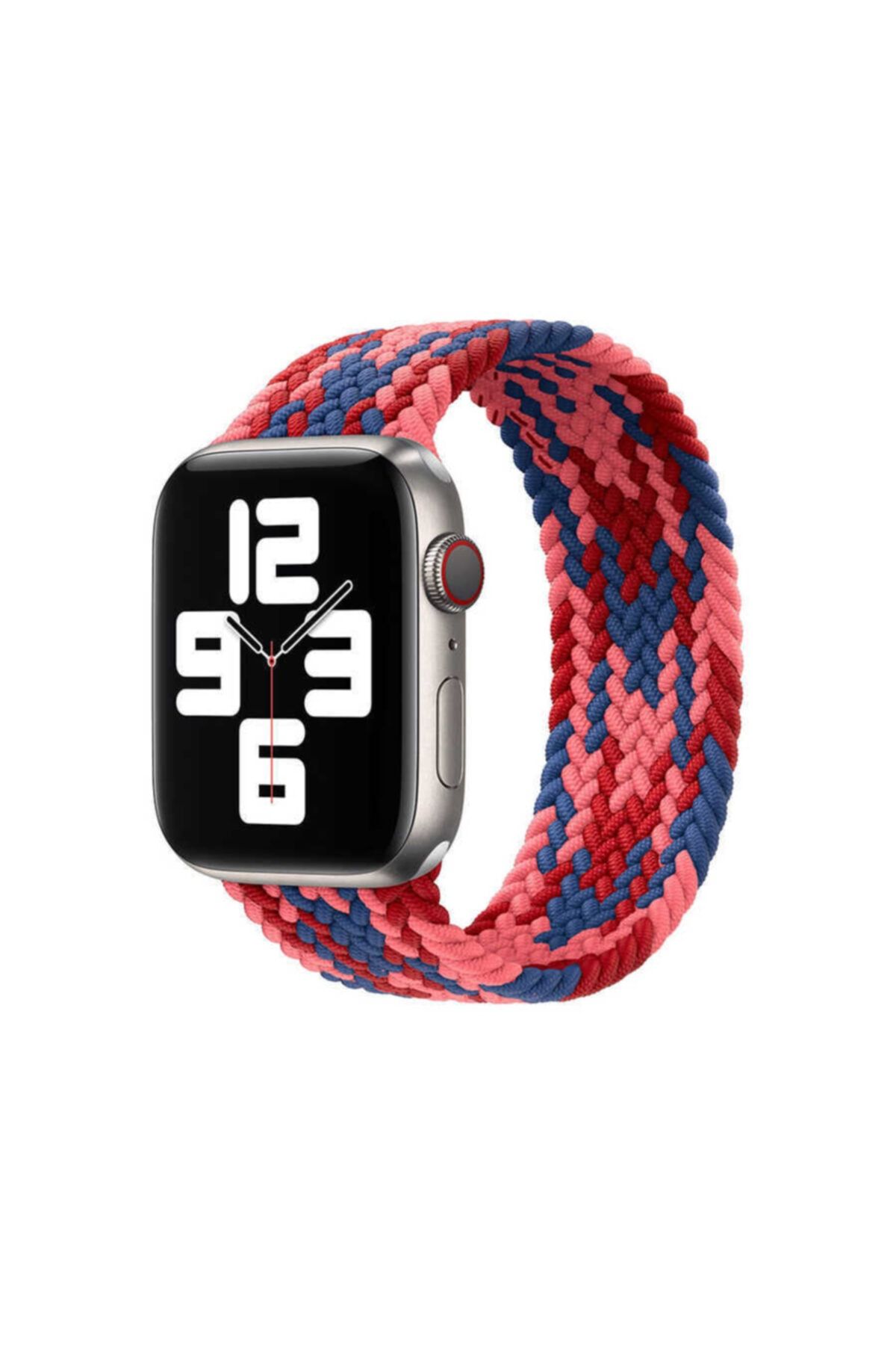 WIWU Apple Watch 40mm Uyumlu  Braided Solo Loop Contrast Color Large Kordon