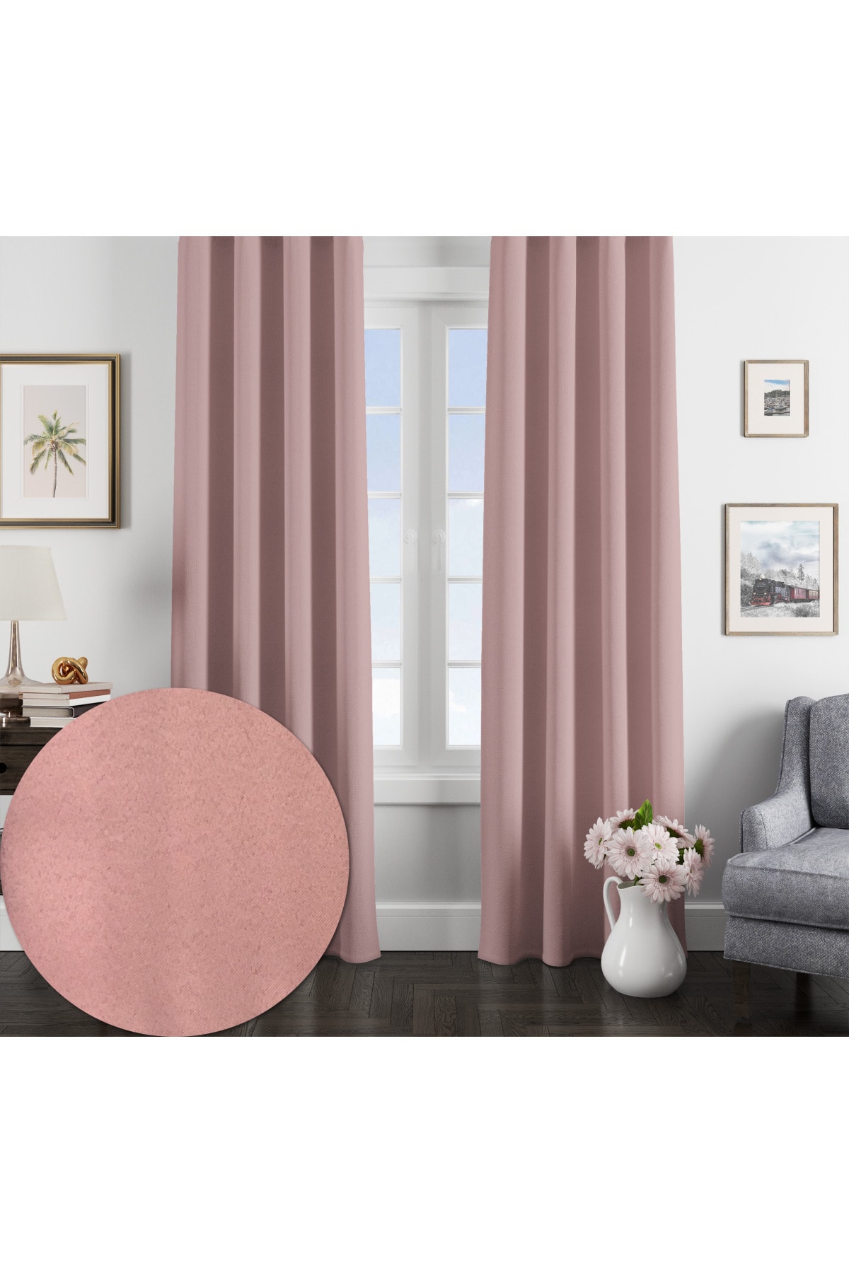 Perle Home Paris Pembesi Blackout Güneşlik Karartma Fon Perde City Series