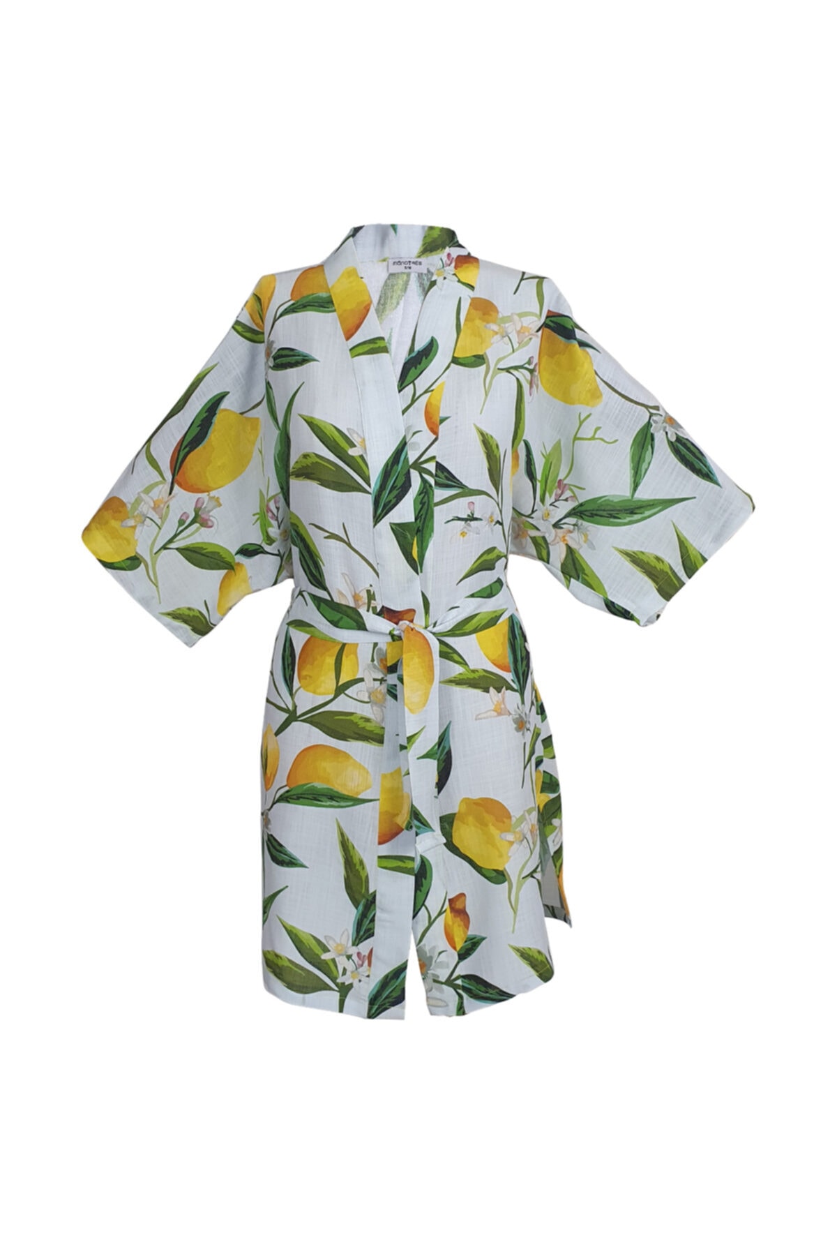 MANOTRES Kadın Sarı Shiny Lemonade Kısa Kimono