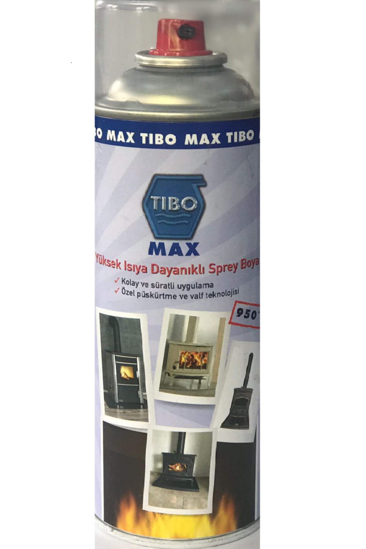 TIBO MAX Yüksek Isıya Dayanıklı Metal Effect Gri Sprey 400 Ml