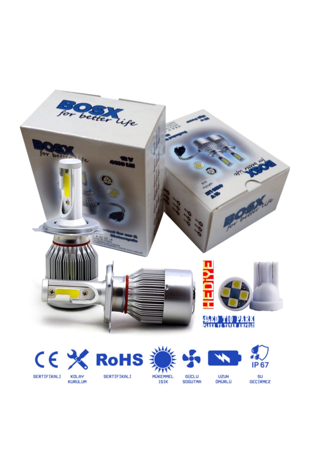 C9 H27 Led Xenon Far Led Zenon Ampulü Beyaz Yeni Nesil Şimşek Etkili Bosx