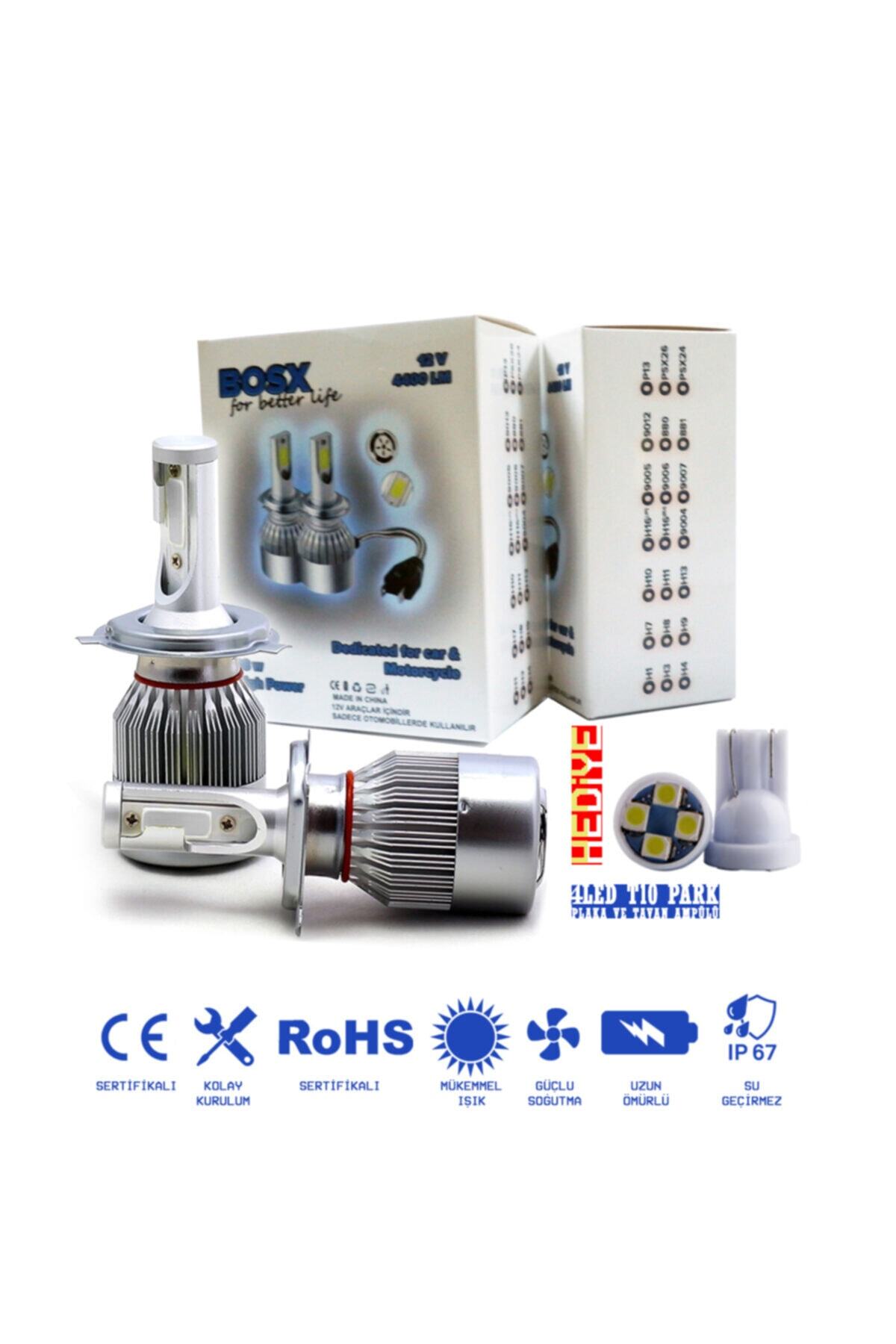 C9 H1 Led Xenon Far Led Zenon Ampulü Deli Mavi Yeni Nesil Şimşek Etkili Bosx