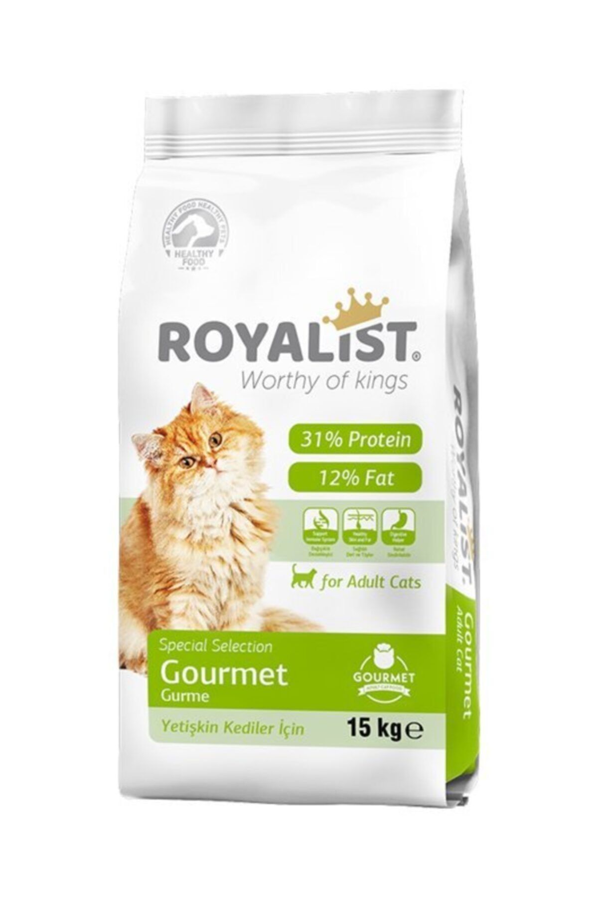 royalist cat gurme tavuk etli renkli taneli kedi mamasi 15 kg fiyati yorumlari trendyol