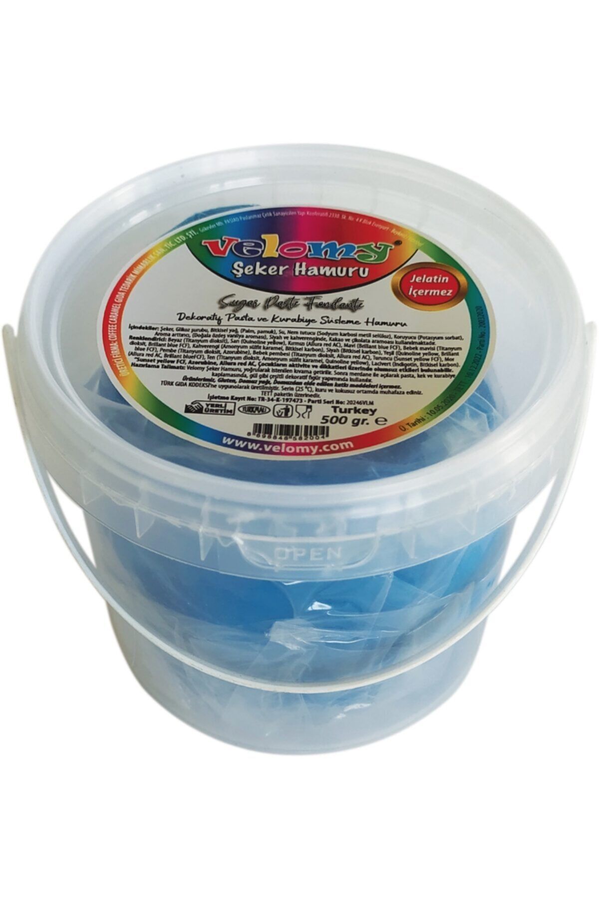 velomy Mavi Şeker Hamuru 500 Gr