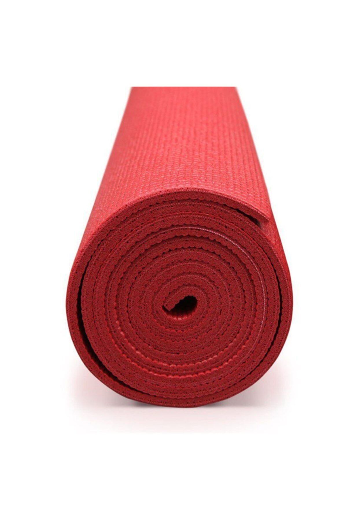 WSKU SPOR Amazon Basics Yoga Kaymaz Yoga Mat Minderi Kırmızı