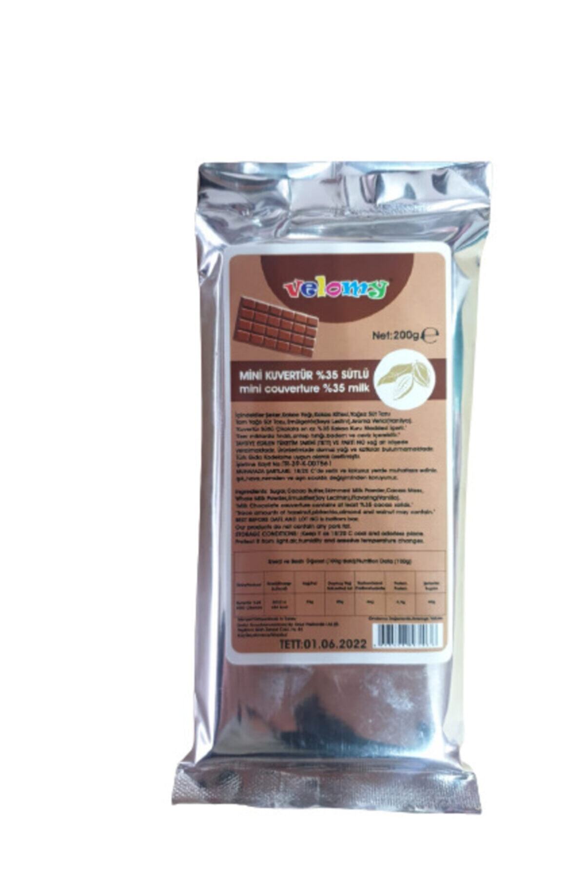 velomy Sütlü Kuvertur 200 Gr