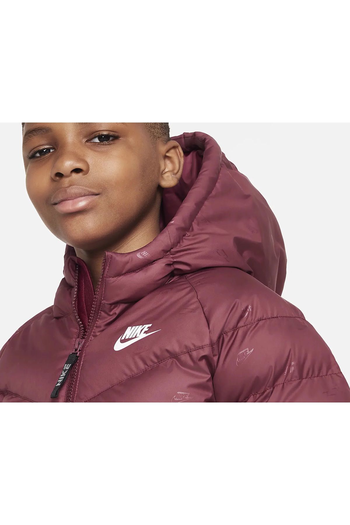 Nike Sports Winterjacket Burgundy Regular Fit Trendyol