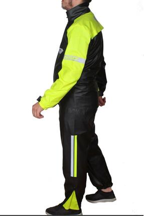 - Reflektörlü Motorcu Yağmurluğu Dikişsiz Sıcak Pres Image 7