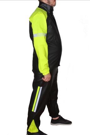 - Reflektörlü Motorcu Yağmurluğu Dikişsiz Sıcak Pres Image 5