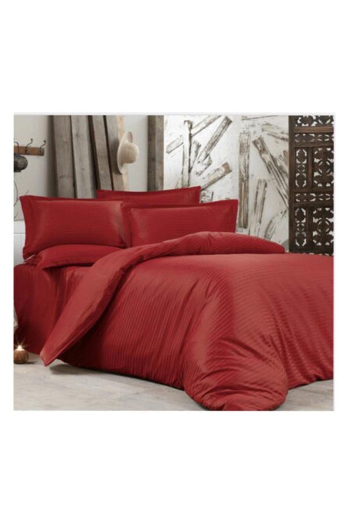 Bella Home Tek Kisilik Kirmizi Yonk Pamuk Saten Nevresim Takimi Fiyati Yorumlari Trendyol