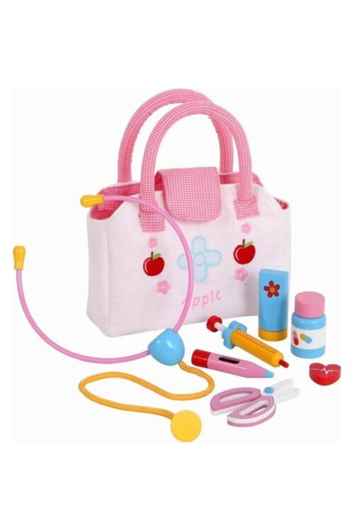 mentariwoodentoys Mentari Çantalı Ahşap Doktor Seti