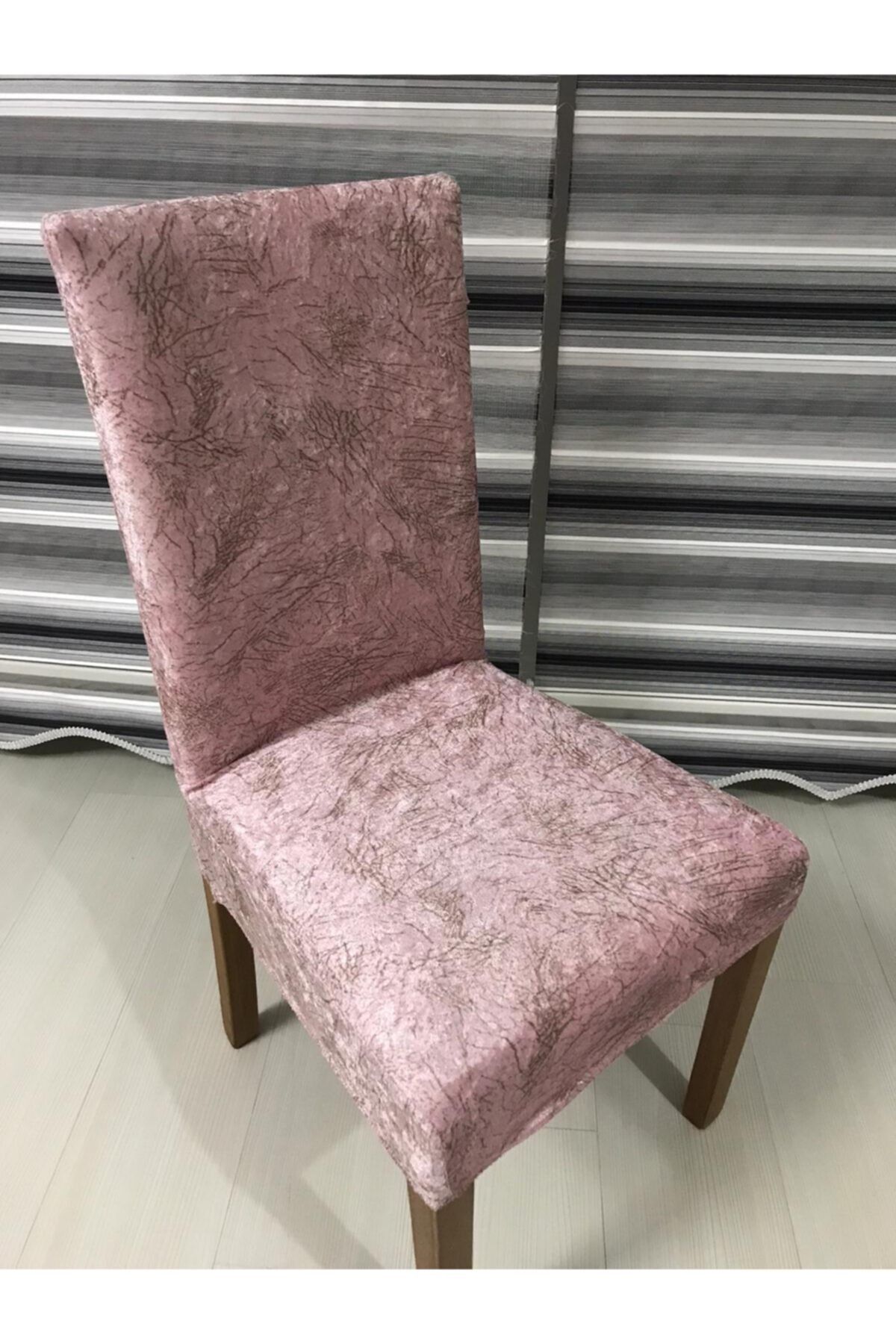 Miala Home pudra pembesi sandalye kılıfı