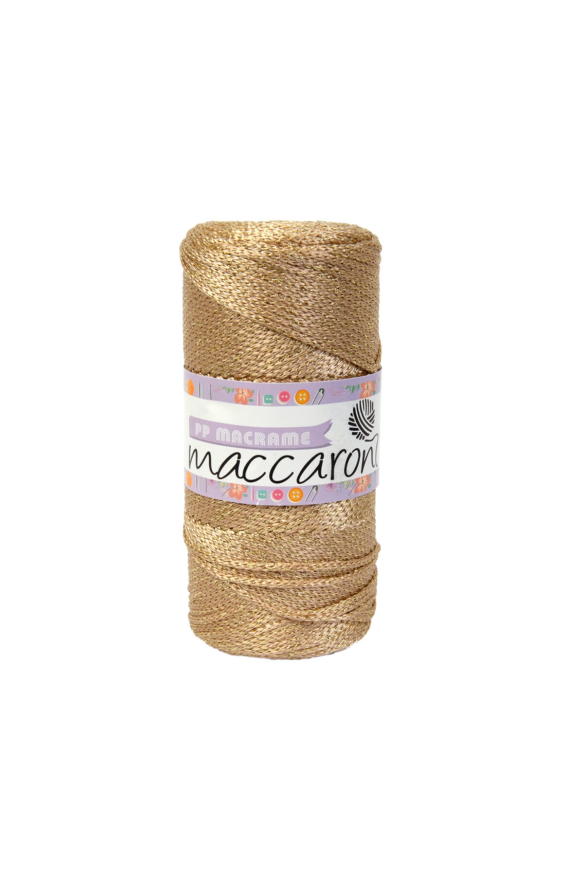 Maccaroni Simli Polyester Makrome Ipi - 200 Gr -230 M - Kalınlık : 2mm