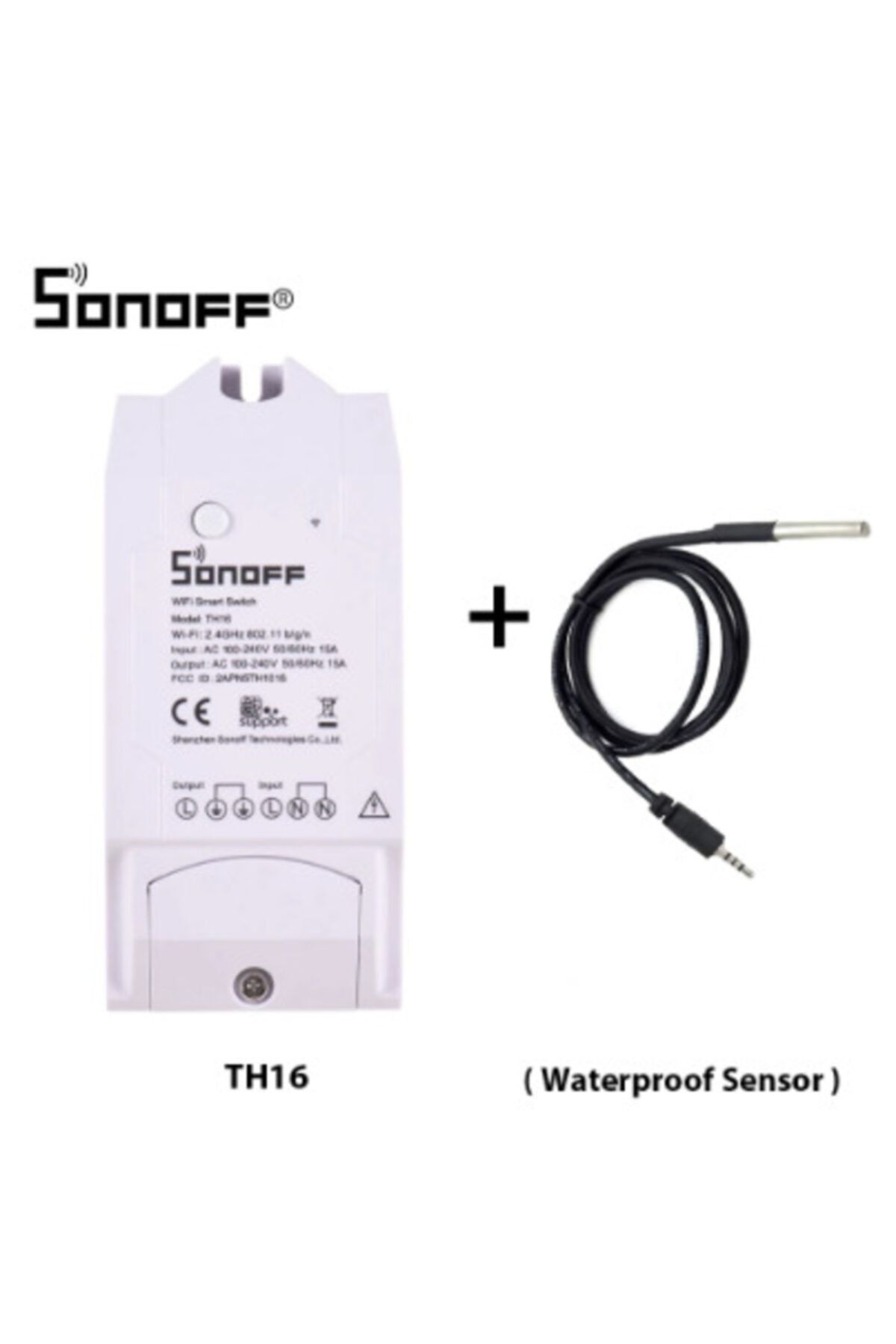 MTM.SMART Sonoff Th 16 Anahtarı Ve Su Geçirmez Uzaktan Kontrol Sıcaklık İzleme Sensörü