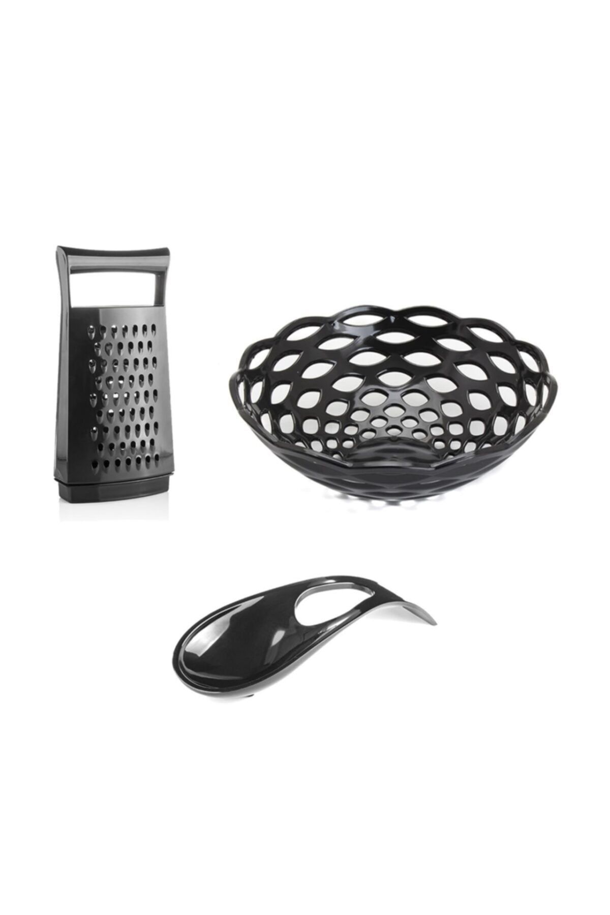 EW's Kitchenware Ews Siyah Meyvelik Rende Kirli Kaşıklık