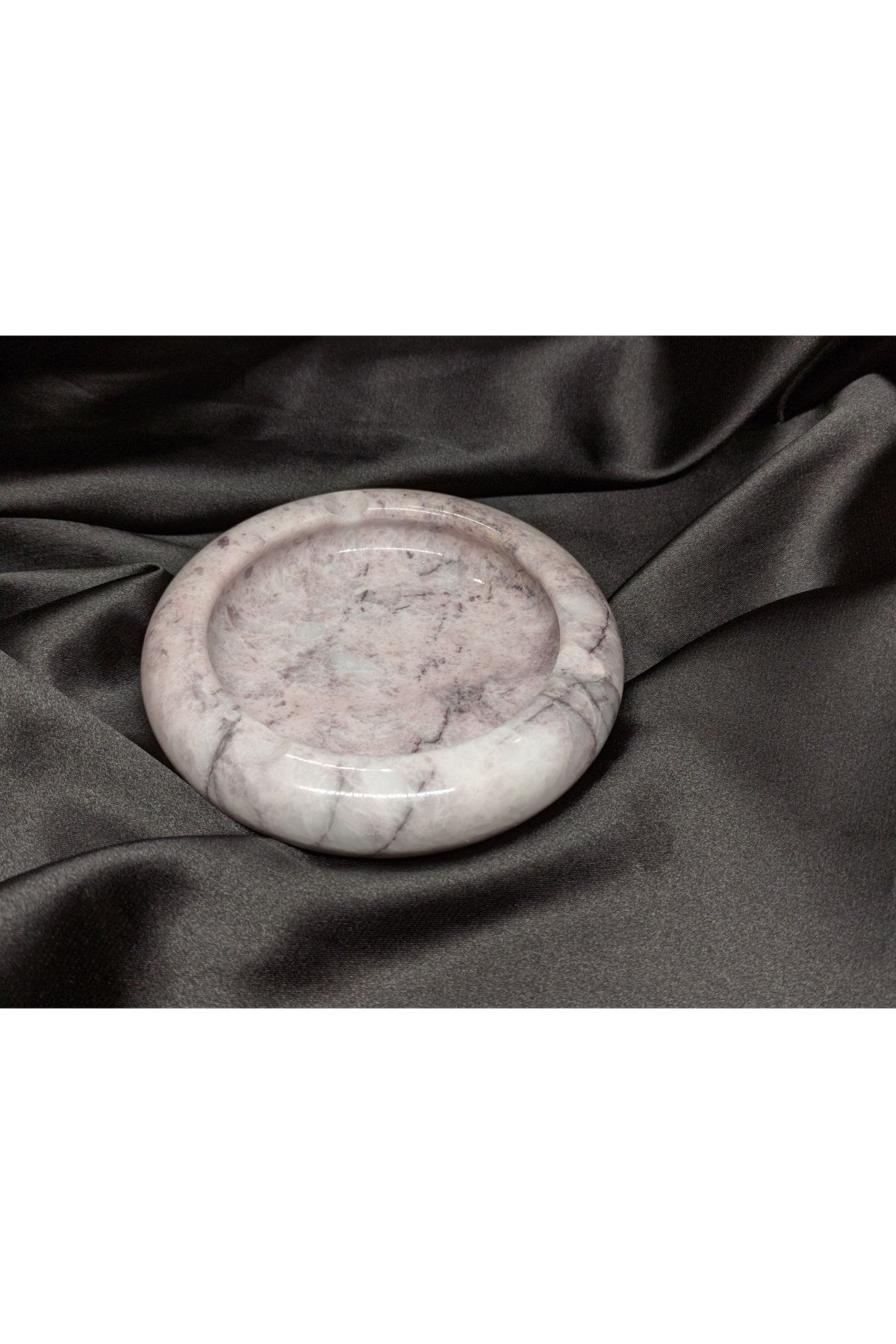 Pergamon 3 Cm Kalınlık Gerçek Mermer Küllük Kül Tablası Retro Tasarım