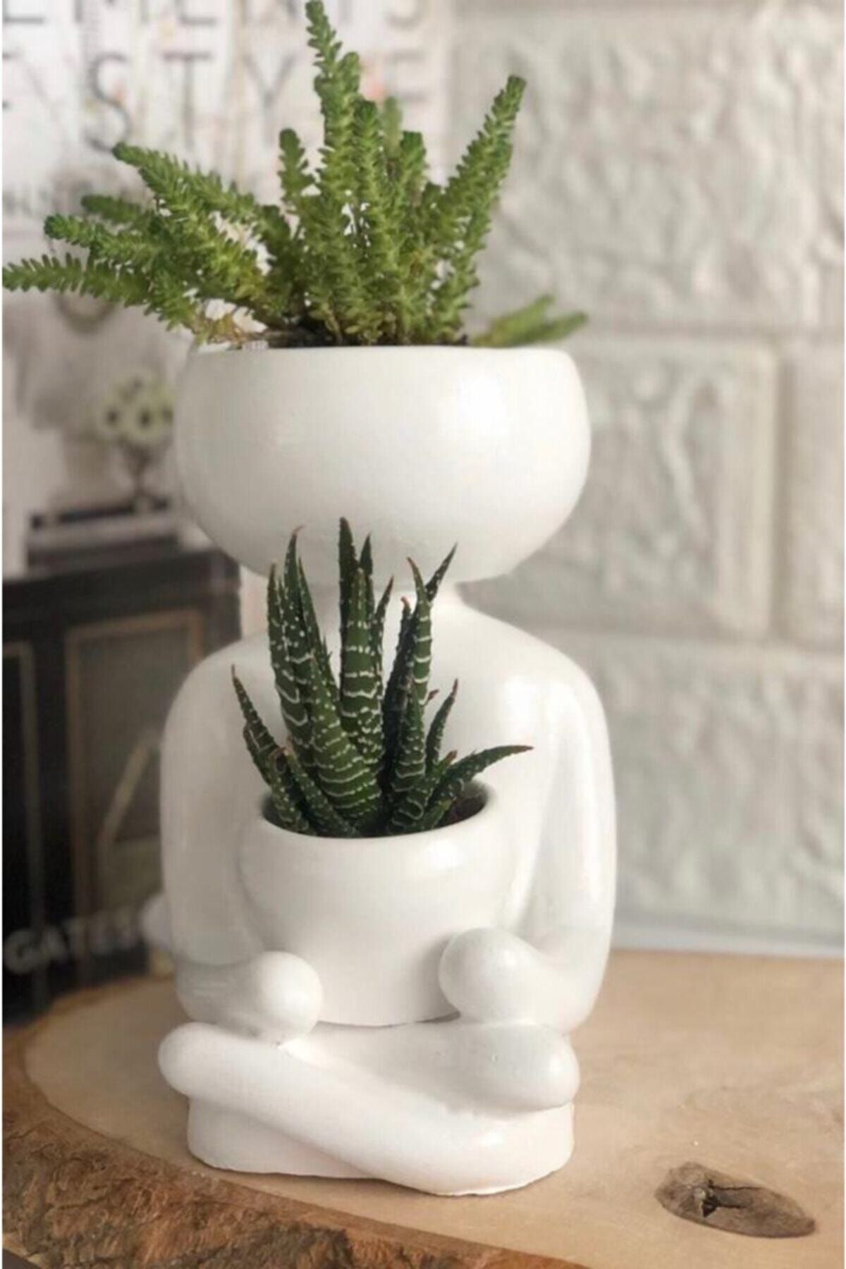 CA Mağazacılık Yoga Saksı Beyaz 15 Cm