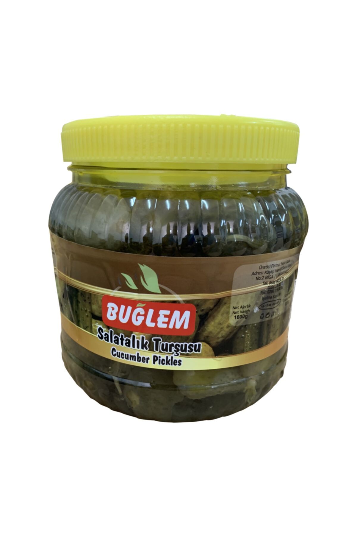 BUĞLEM Kornişon Salatalık Turşusu 2 L Pet Kavanoz