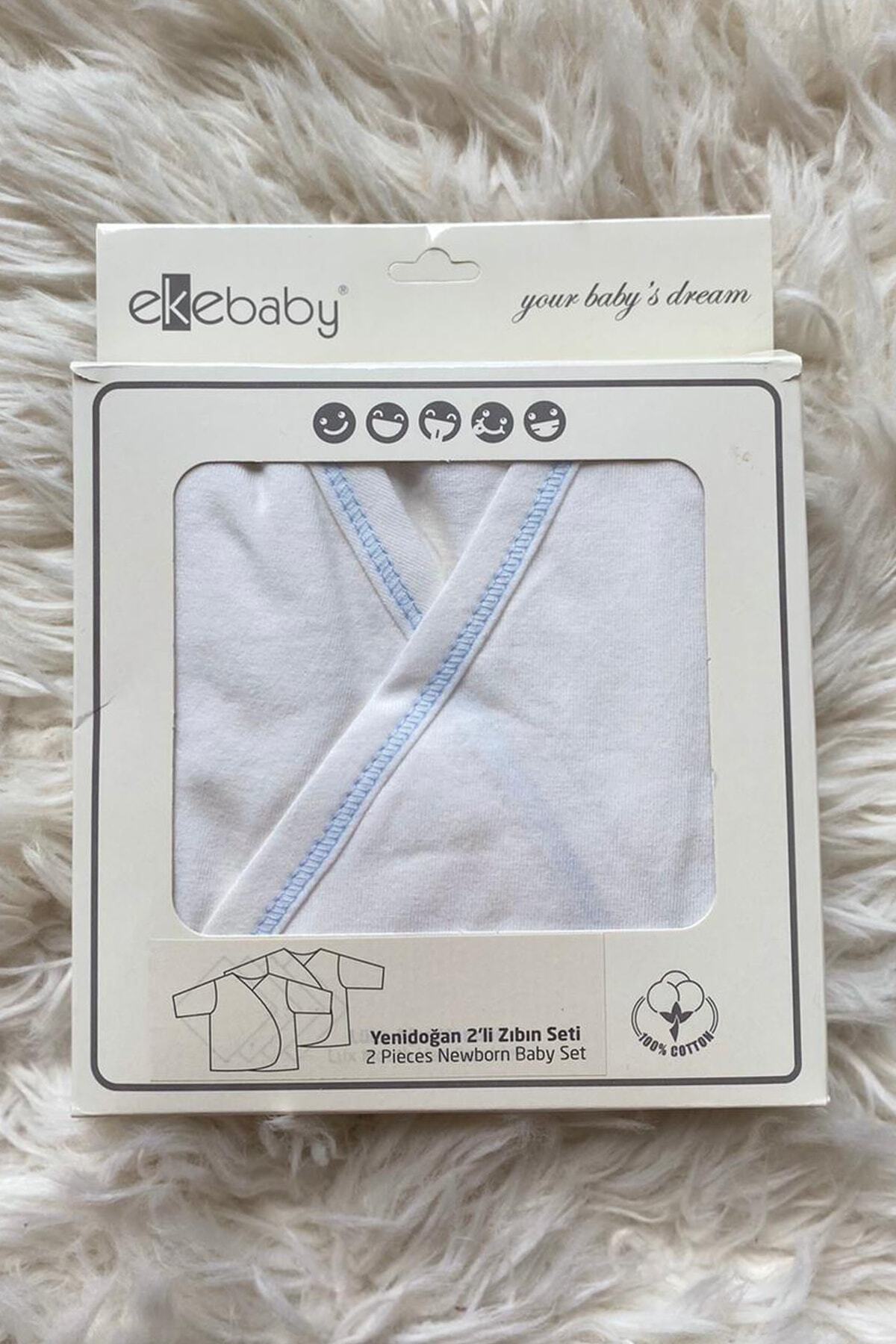 Ekebaby Unisex Bebek Beyaz Zıbın Seti Junenext 2'li