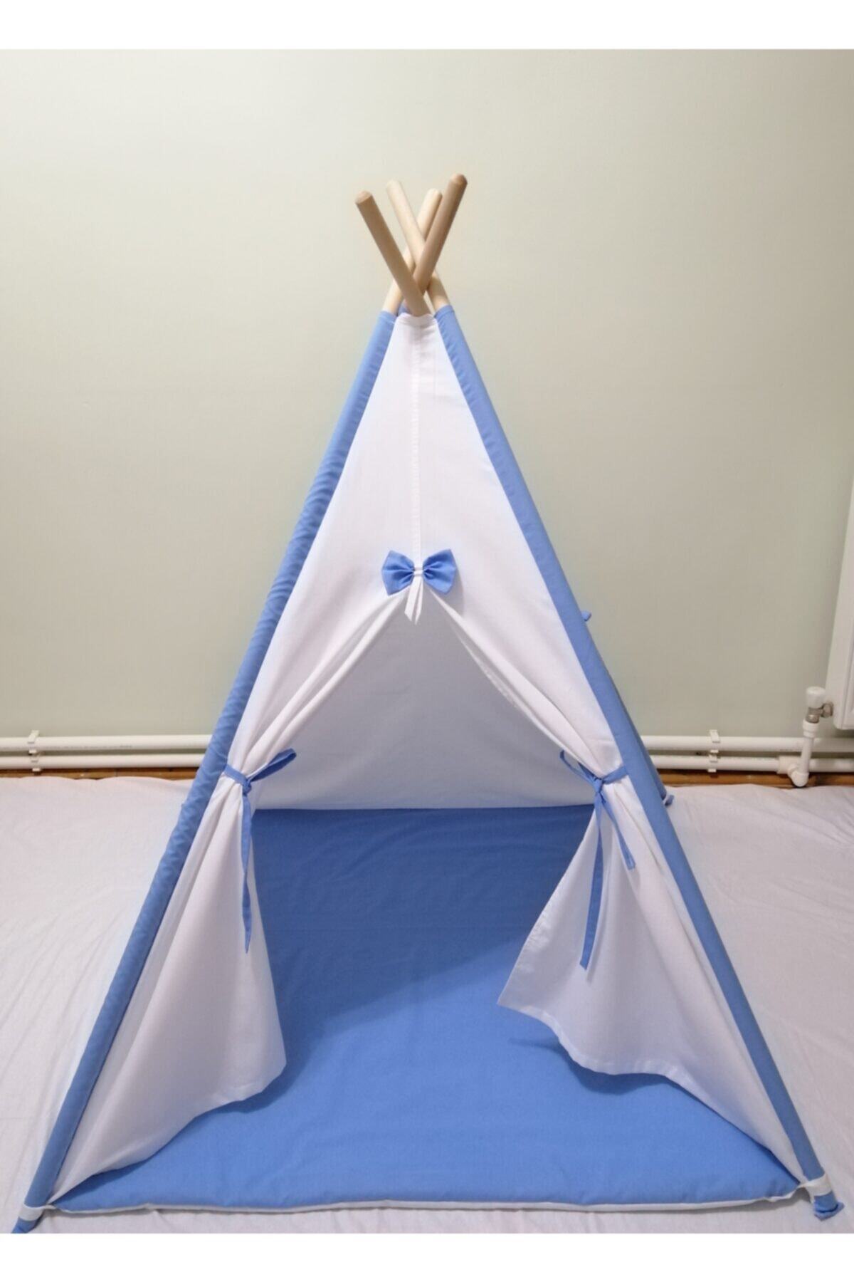 Rosemilla Mavi Beyaz Kızılderili Çocuk Oyun Çadırı