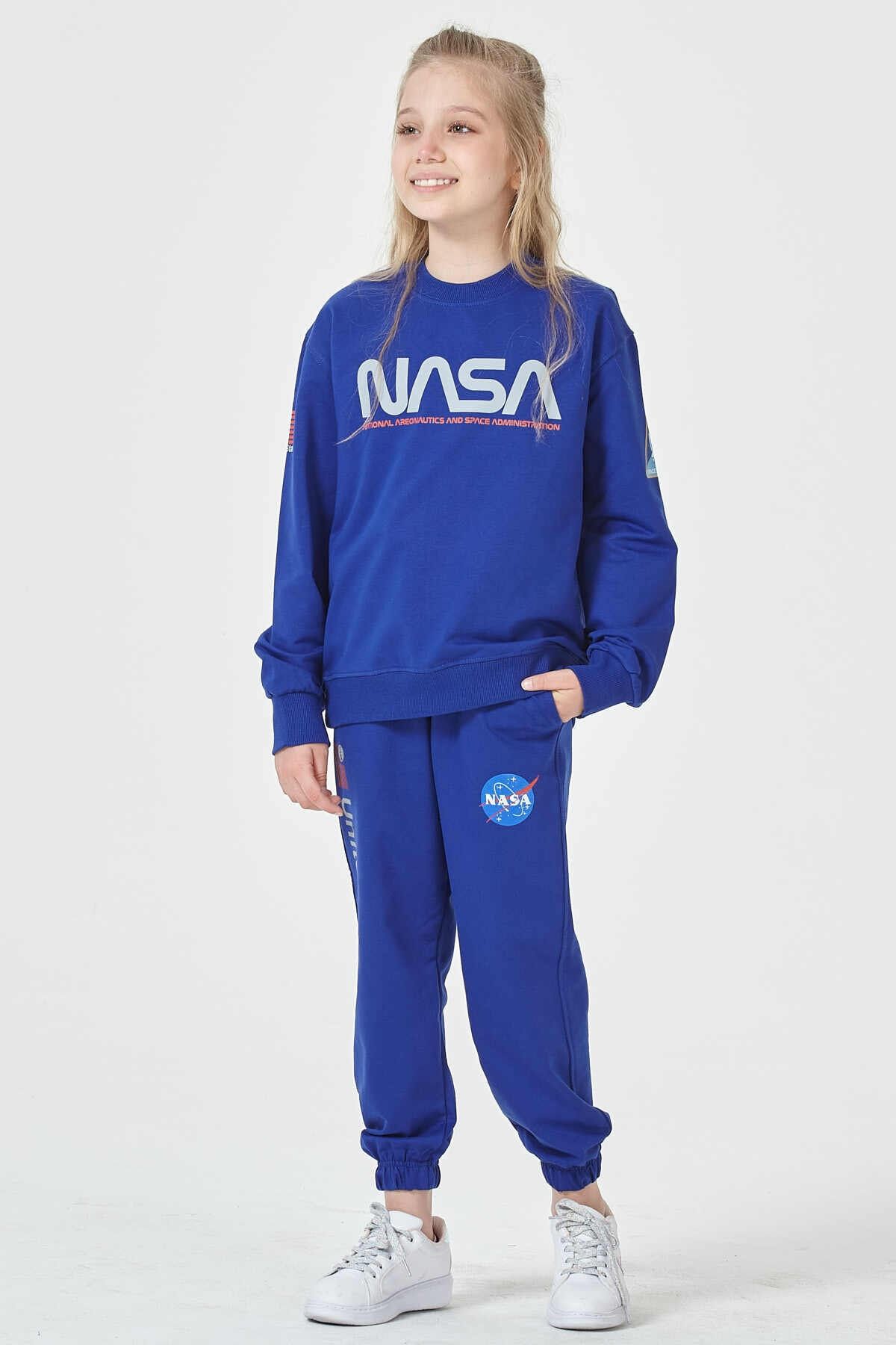 black one kiz cocuk unisex saks nasa baski detayli oversize cocuk esofman takimi fiyati yorumlari trendyol