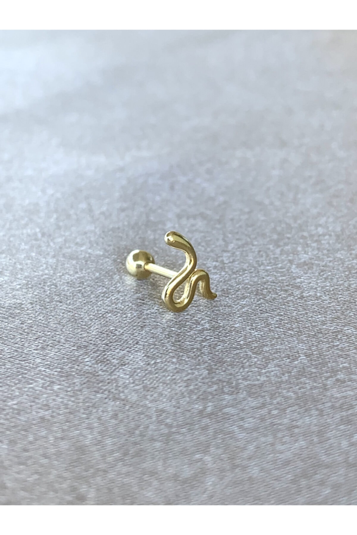 denizden silver Yılan Gümüş Piercing