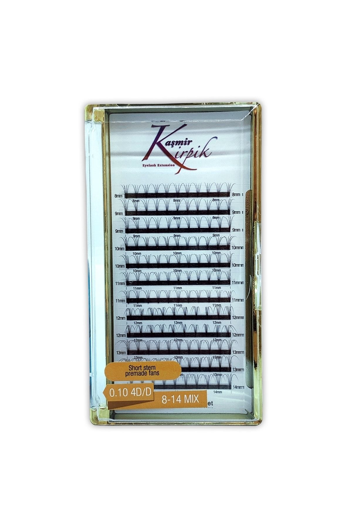 KAŞMİR KİRPİK Volume 4d Hazır Demet 0.10 Mm D Kıvrım Mix Kutu