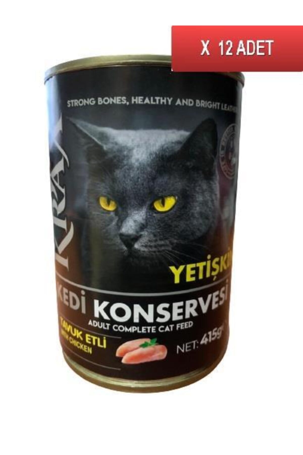 Krax Tavuklu Kedi Konservesi 415 Gr (12 Adet)