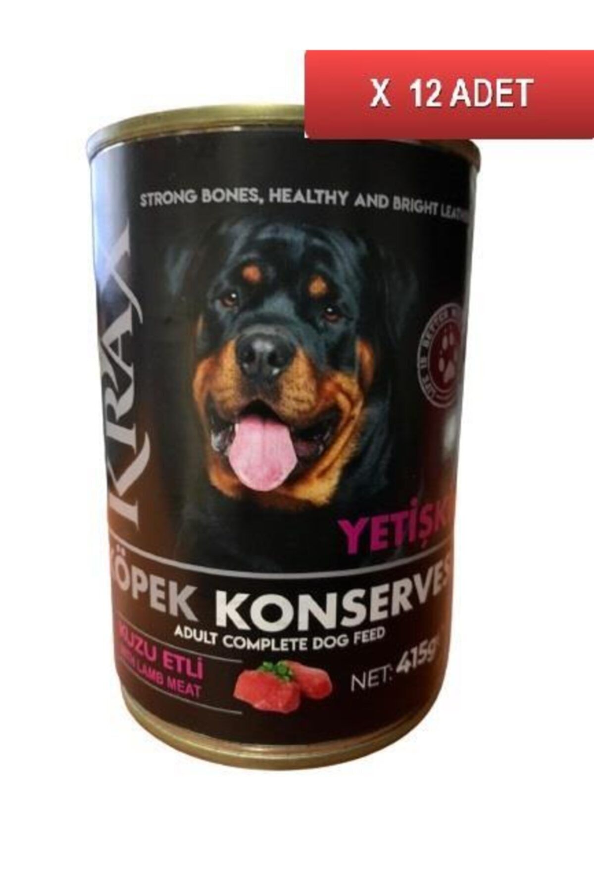 Krax Kuzu Etli Köpek Konservesi 415 Gr (12 Adet)