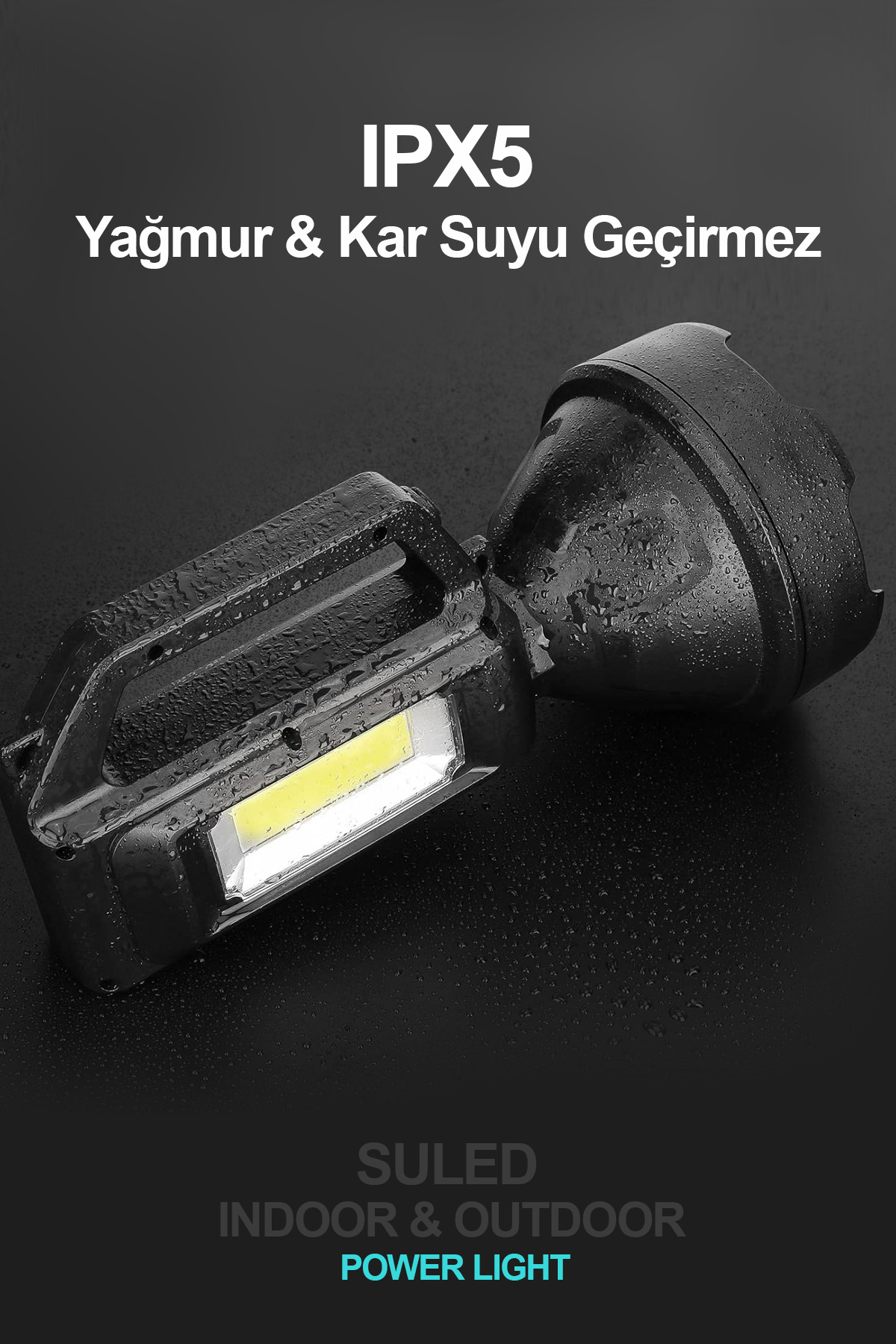 چراغ قوه LED قابل شارژ LED LIGHT چراغ کمپینگ چند منظوره خورشیدی قابل شارژ با ویژگی پاور بانک USB