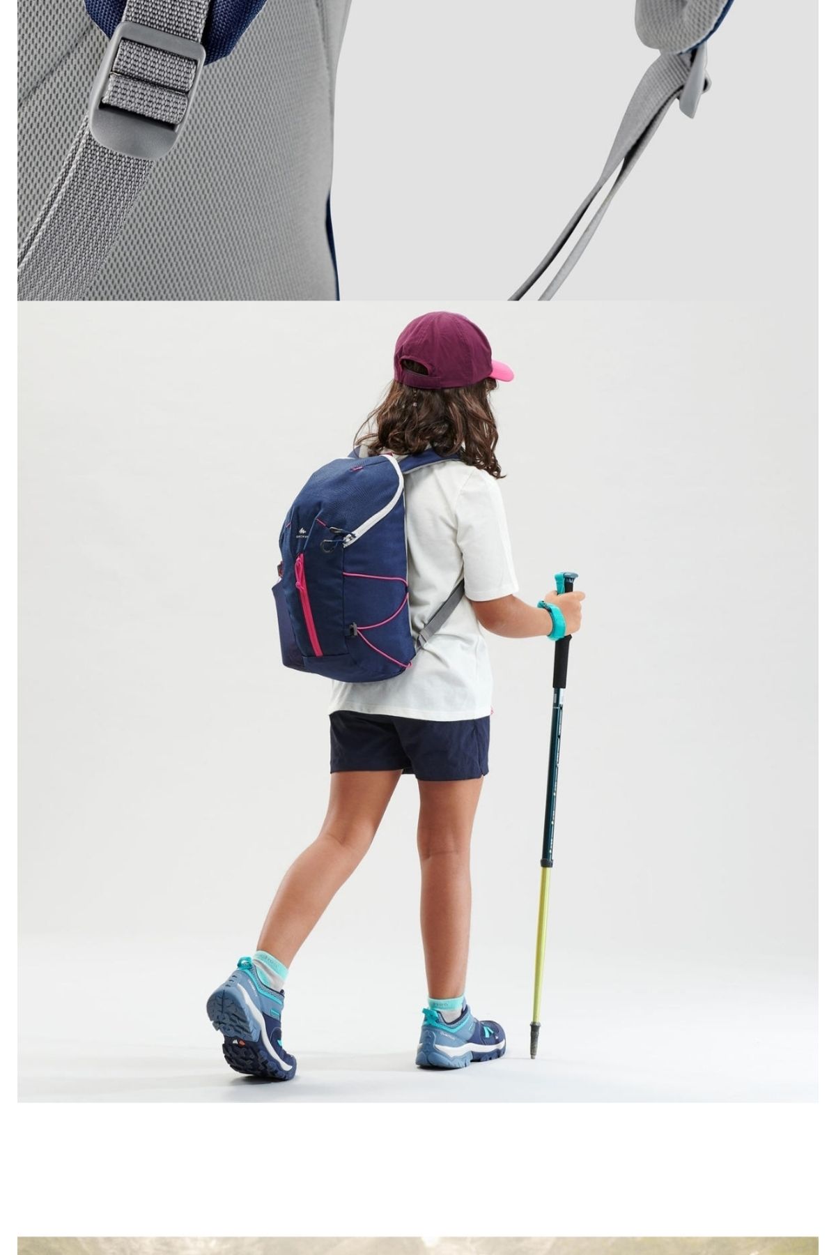 Decathlon pink top bag