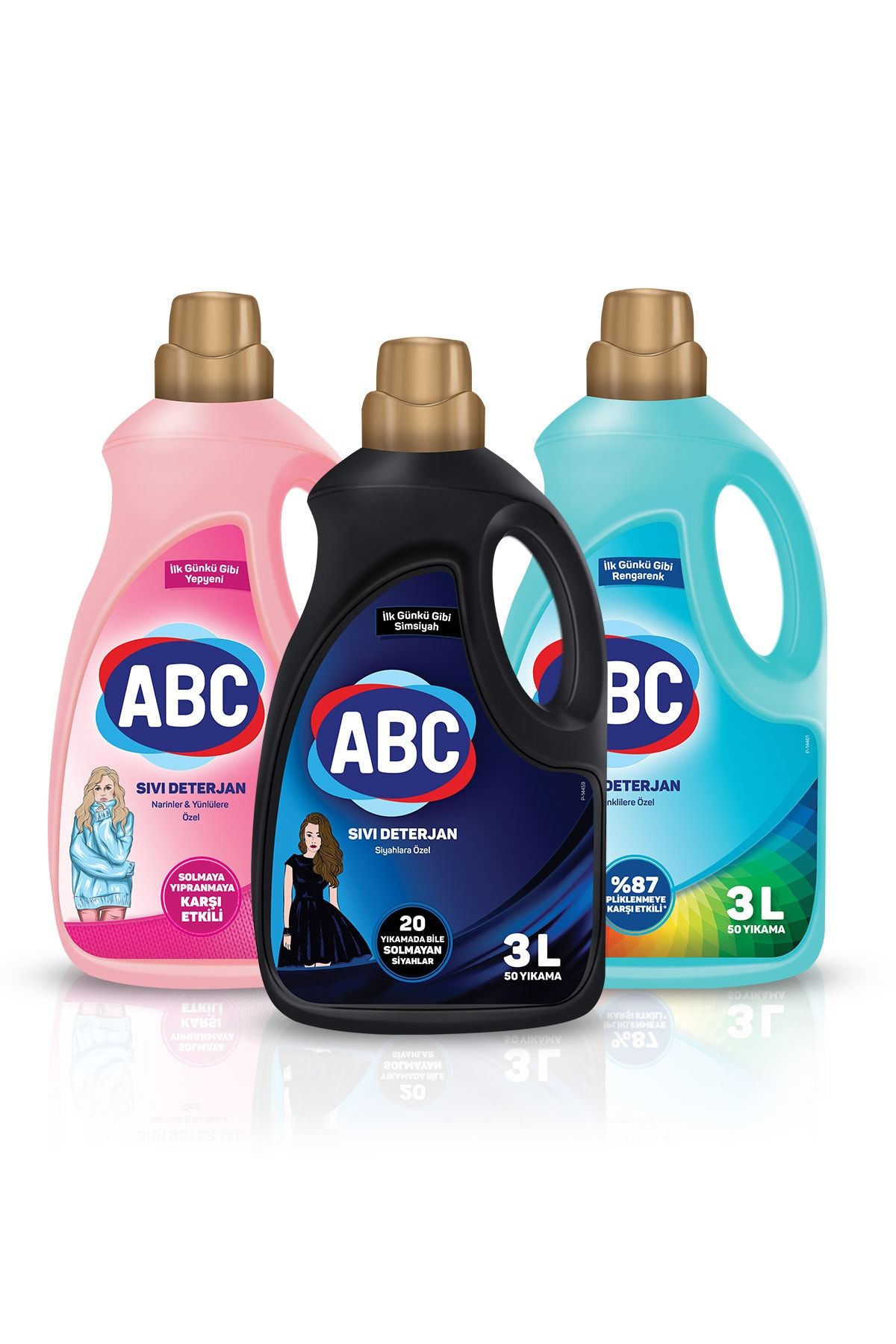 abc ozel sivi deterjan bakim seti 3 lt siyahlar renkliler narinler 3 lu set fiyati yorumlari trendyol