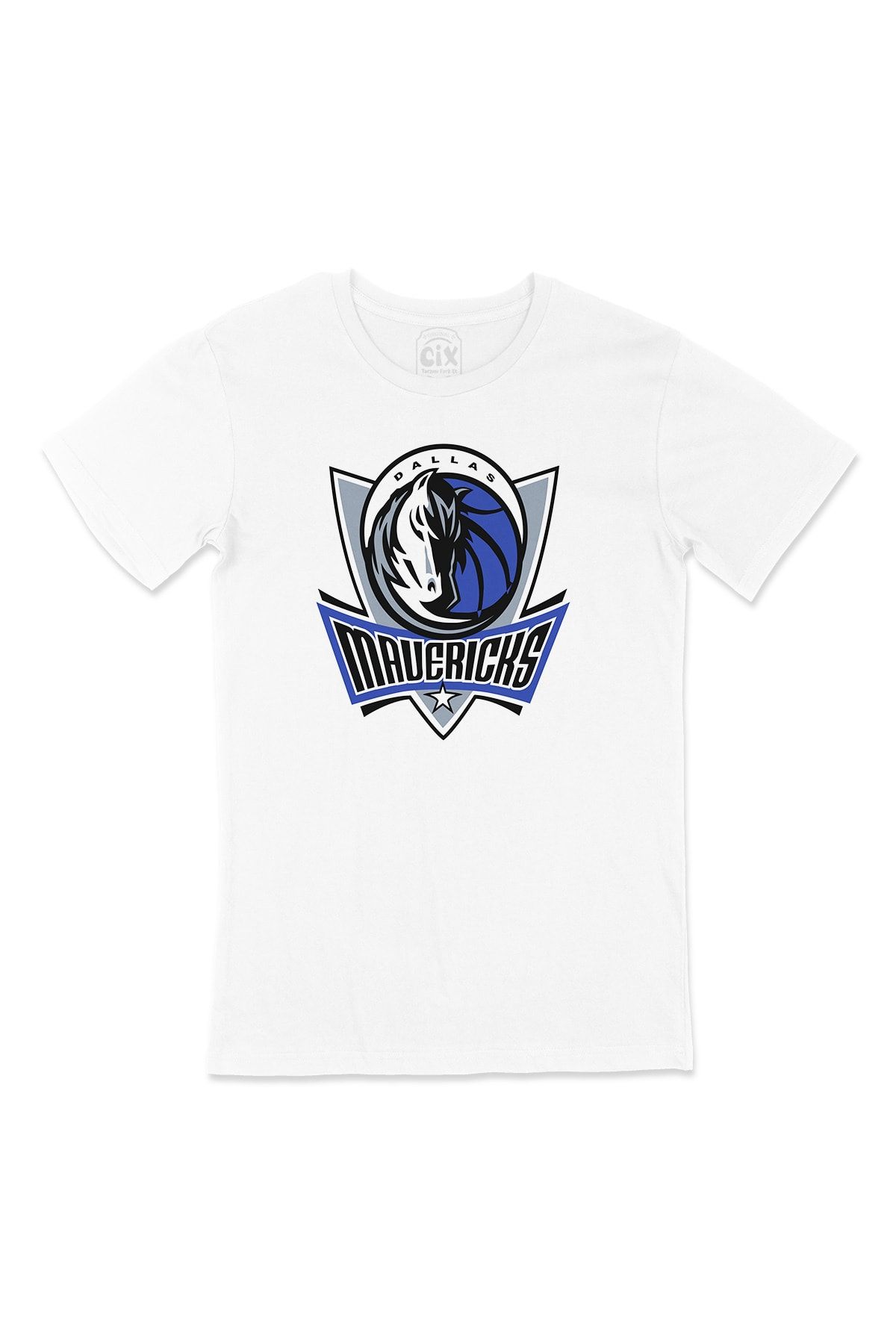 Cix Dallas Mavericks White T Shirt with Pocket Logo Design Trendyol