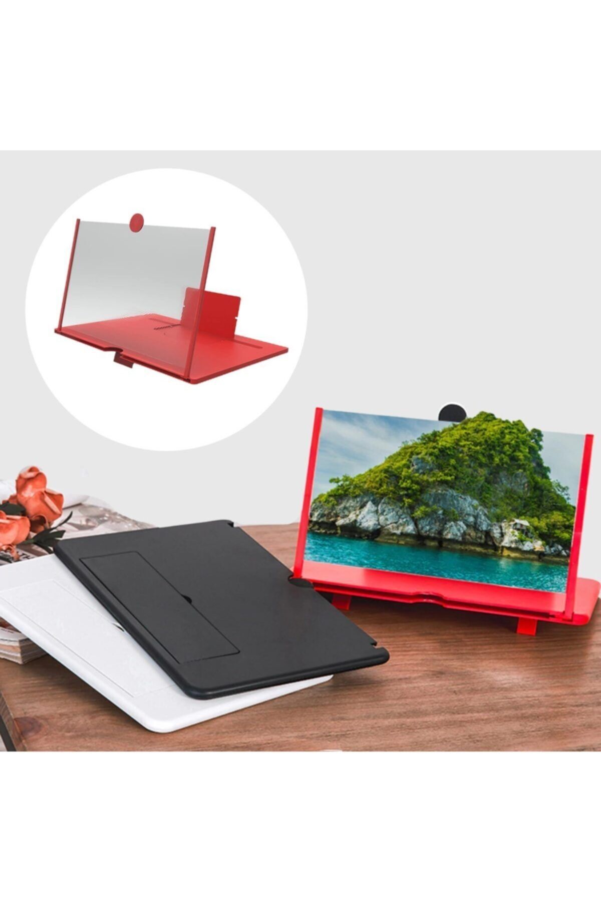 RiverWorld Taşınabilir Göz Yormayan 3d Cep Telefonu Mobil Tablet Hd Ekran Video Büyütücü Büyüteci