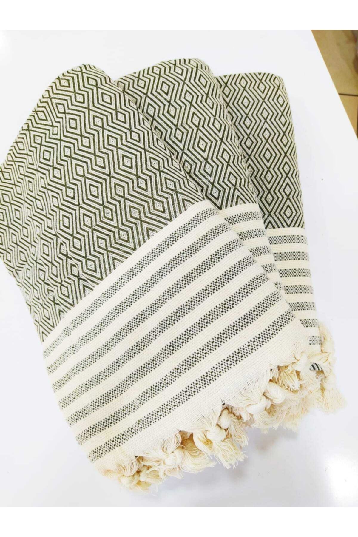 Coperta Pamuklu Koltuk Örtüsü Takımı 3x3x1x1,