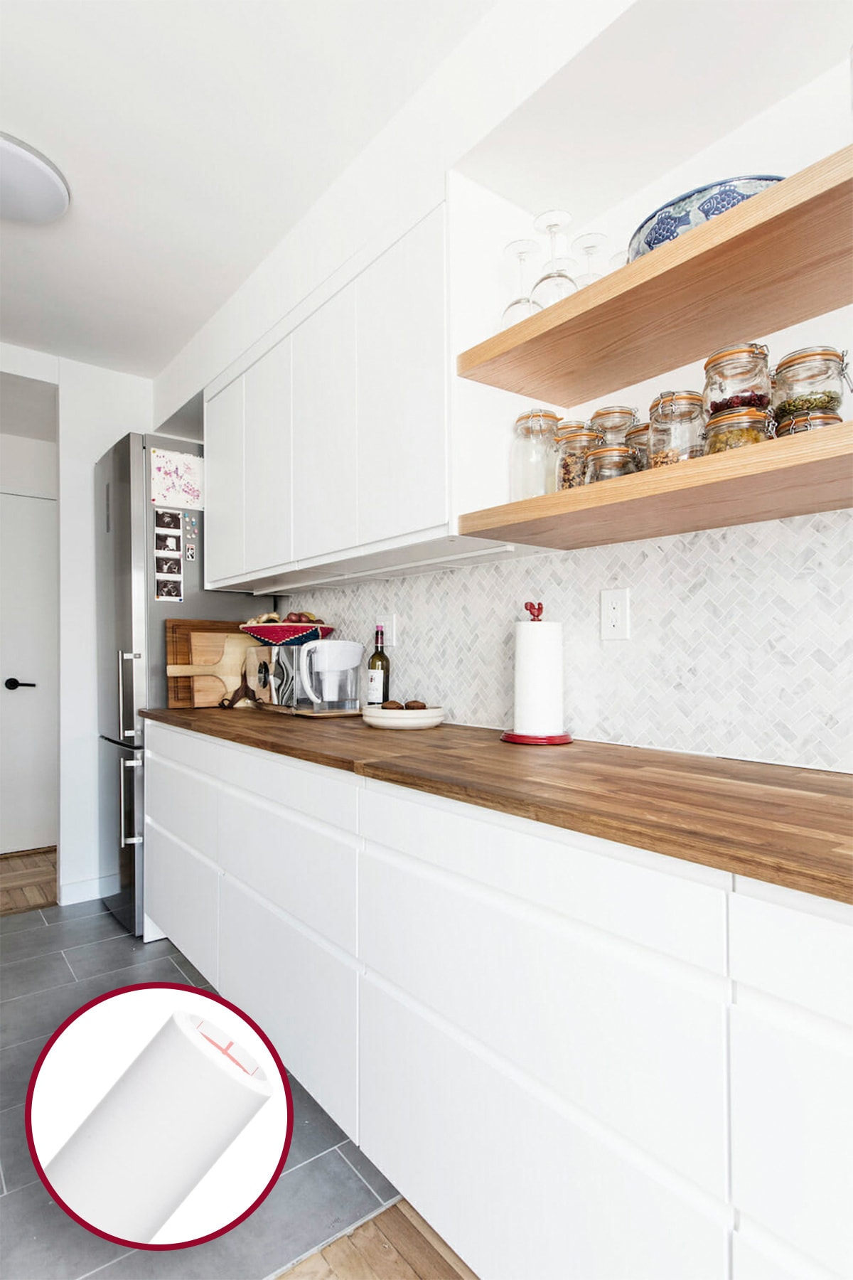 KRCDİJİTAL Mat Beyaz Kaplama Yapışkanlı Folyo 76cm X 8mt