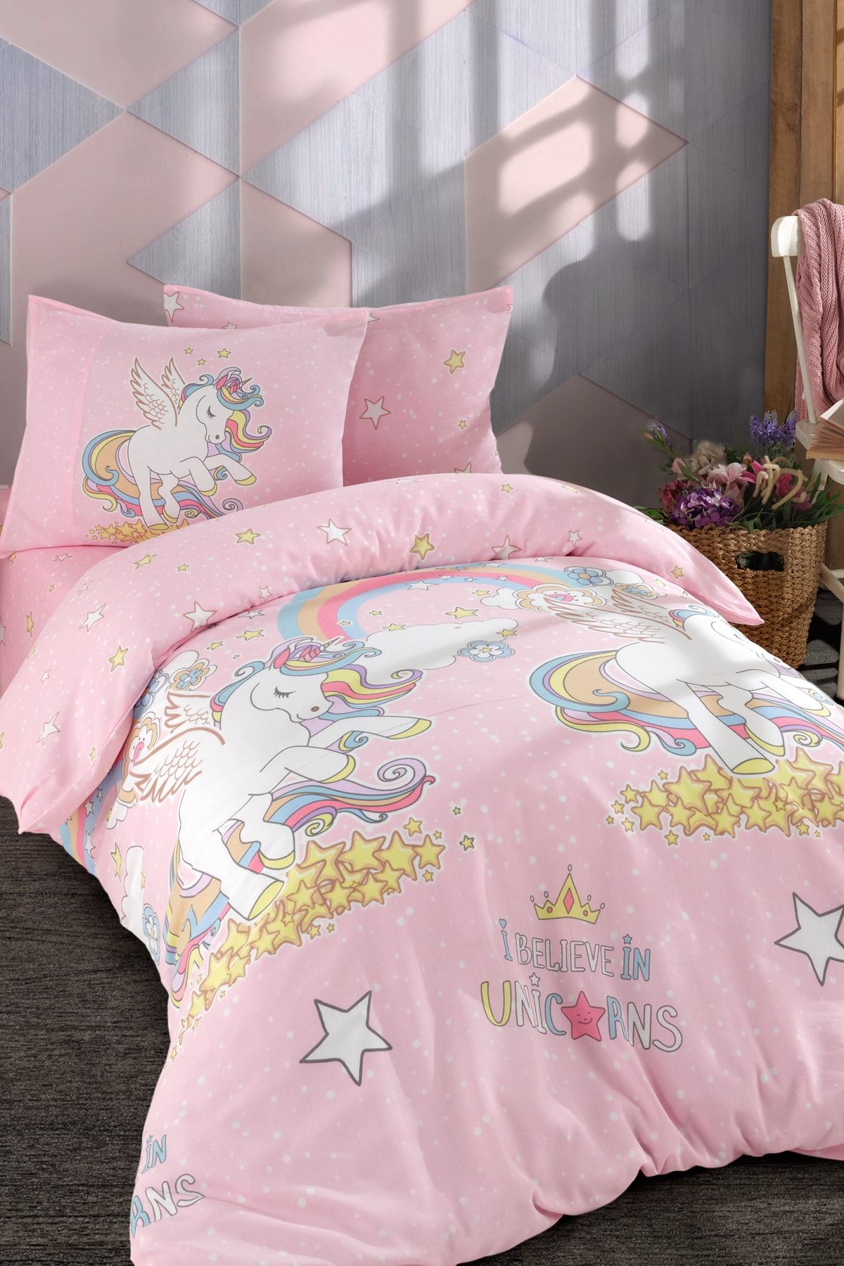 ladymoda unicorn pembe tek kisilik pike fiyati yorumlari trendyol