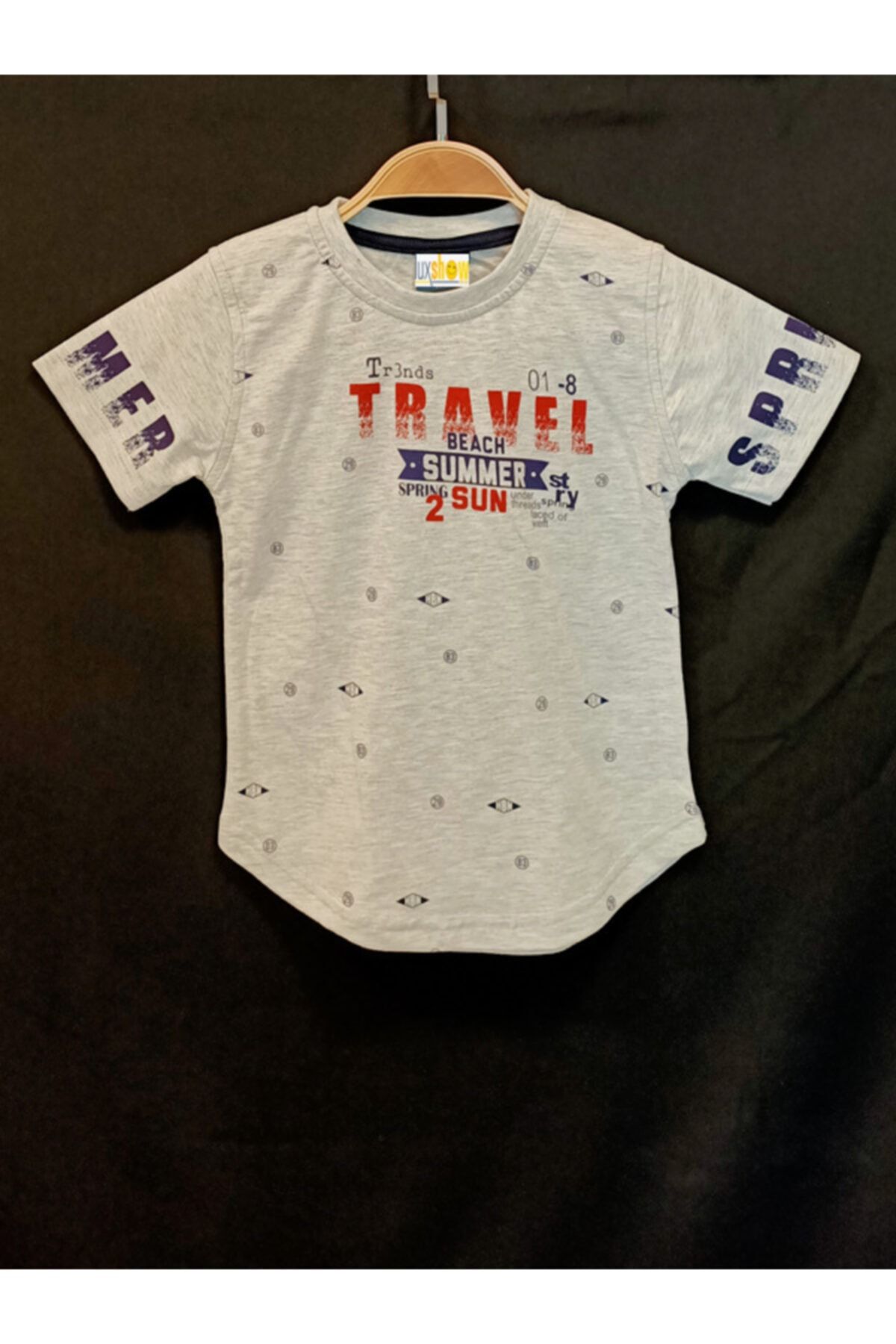 lux show gri renk erkek cocuk ihrac fazlasi kisa kollu tshirt fiyati yorumlari trendyol