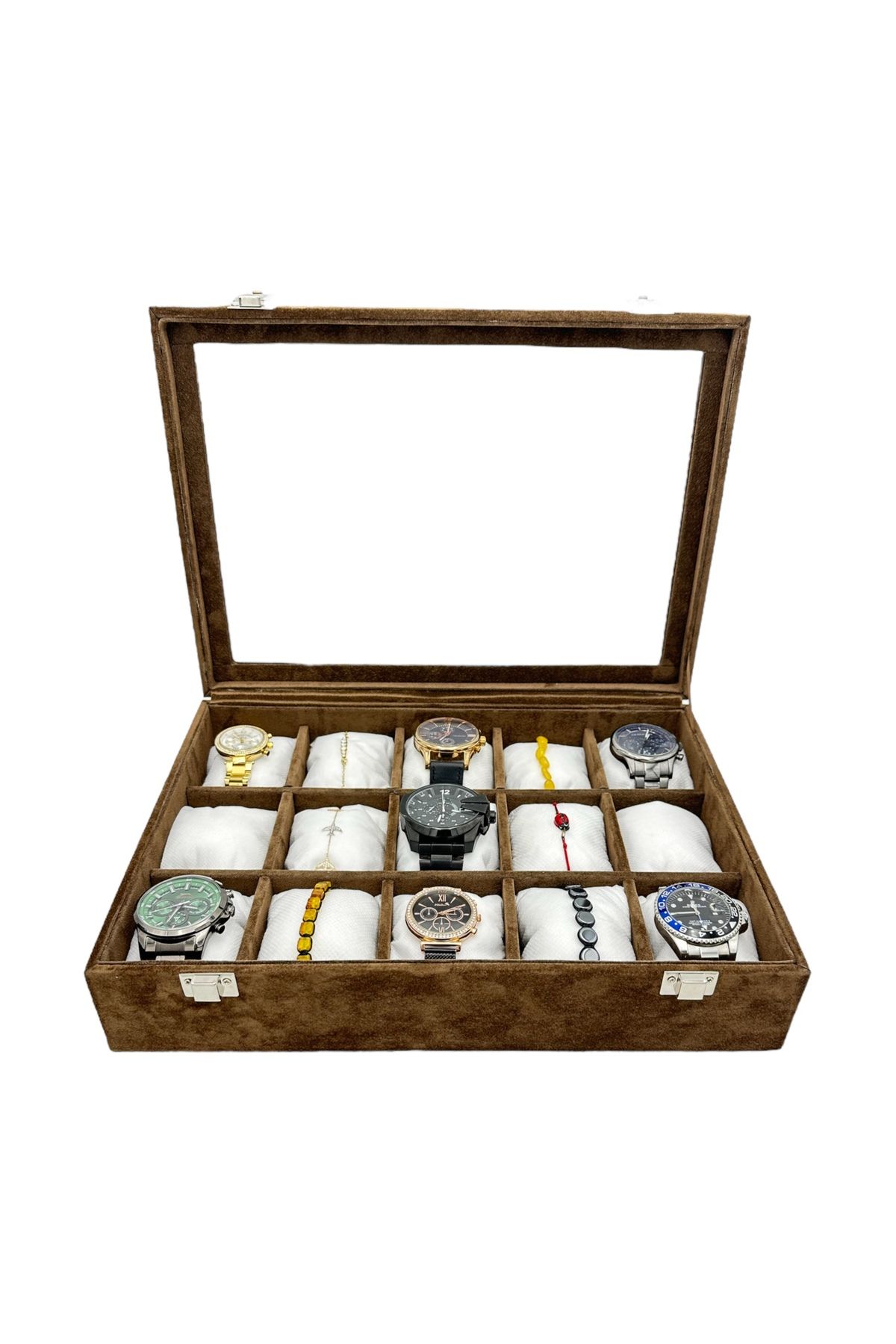 Velvet watch box store