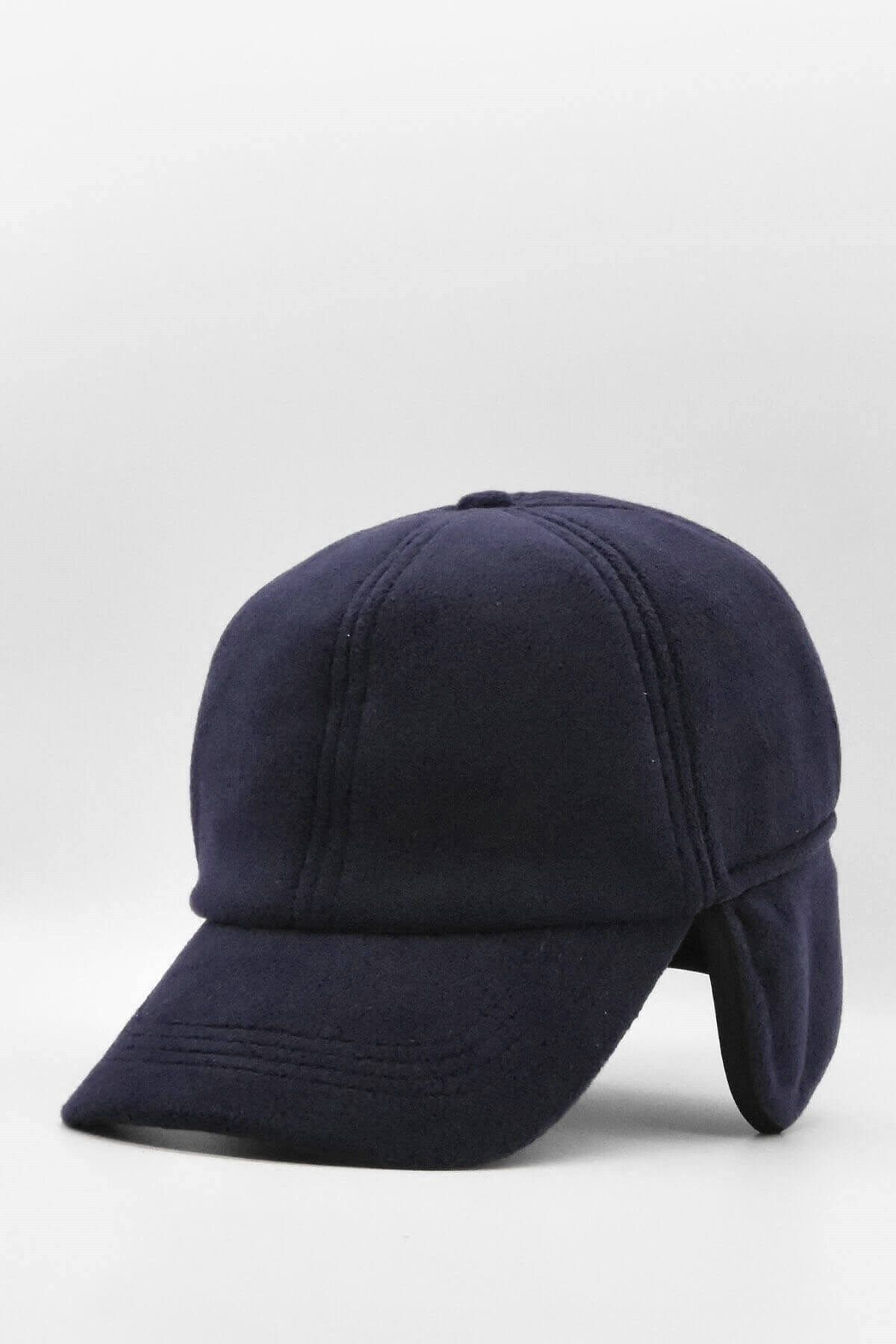 K lah Men s Fleece Ear Cap Hat navy blue Trendyol