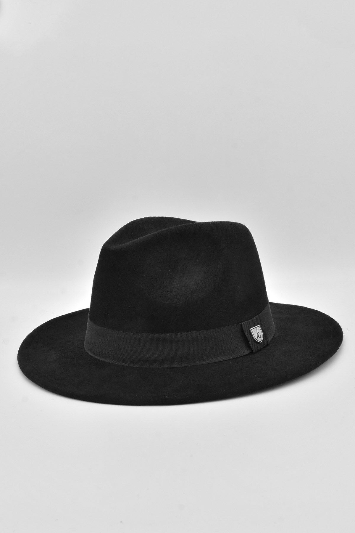 K lah Men s Suede Water Repellent Black Fedora Hat Trendyol