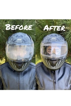 MOTORSİKLET KASK CAMI ( Vizör ) BUĞU ( Buhar ) ÖNLEYİCİ PİNLOCK Image 1