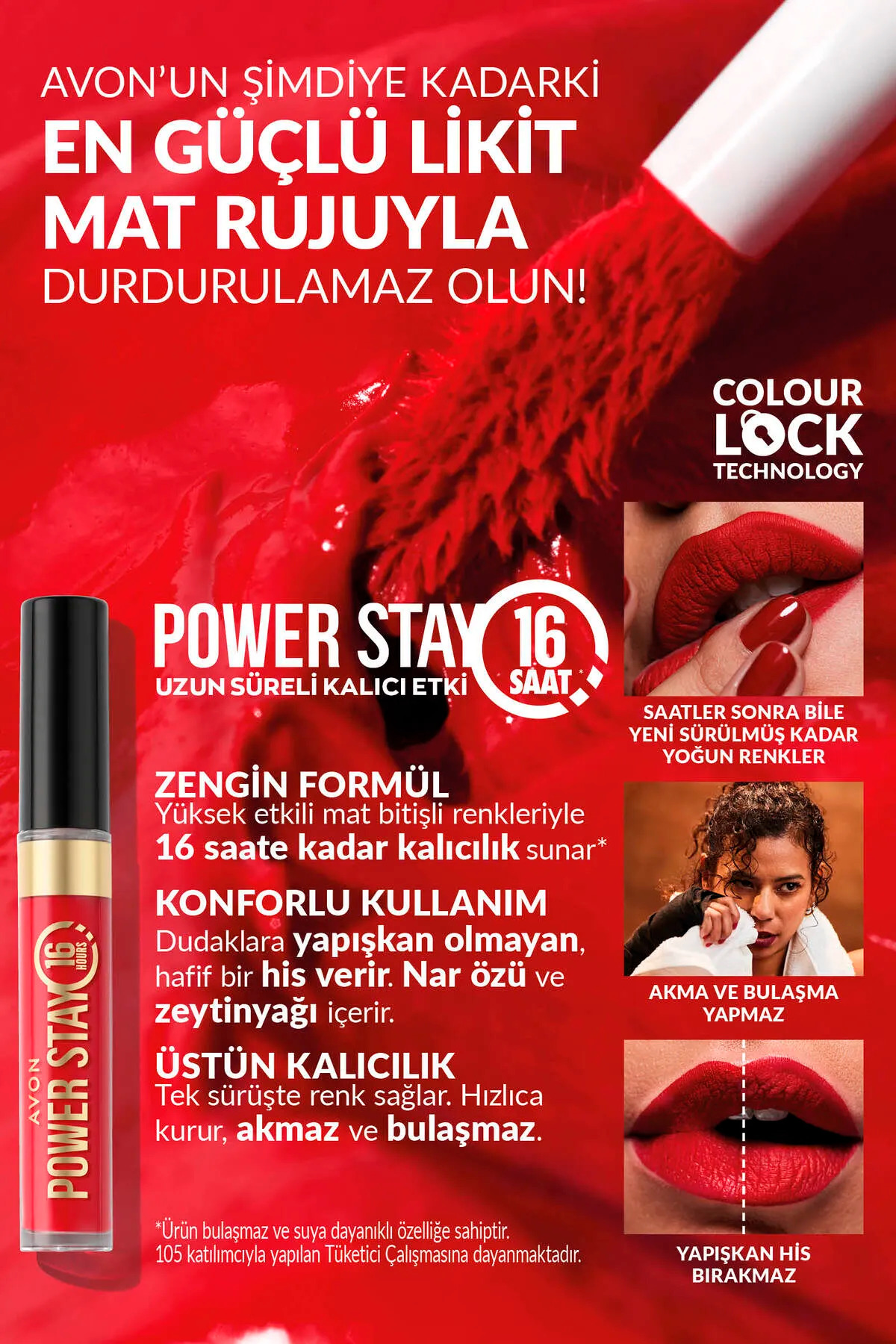 رژ لب مات مایع Power Stay - بسته 2 عددی فوشیا ضد شکست + هدیه آینه جیبی Lovider