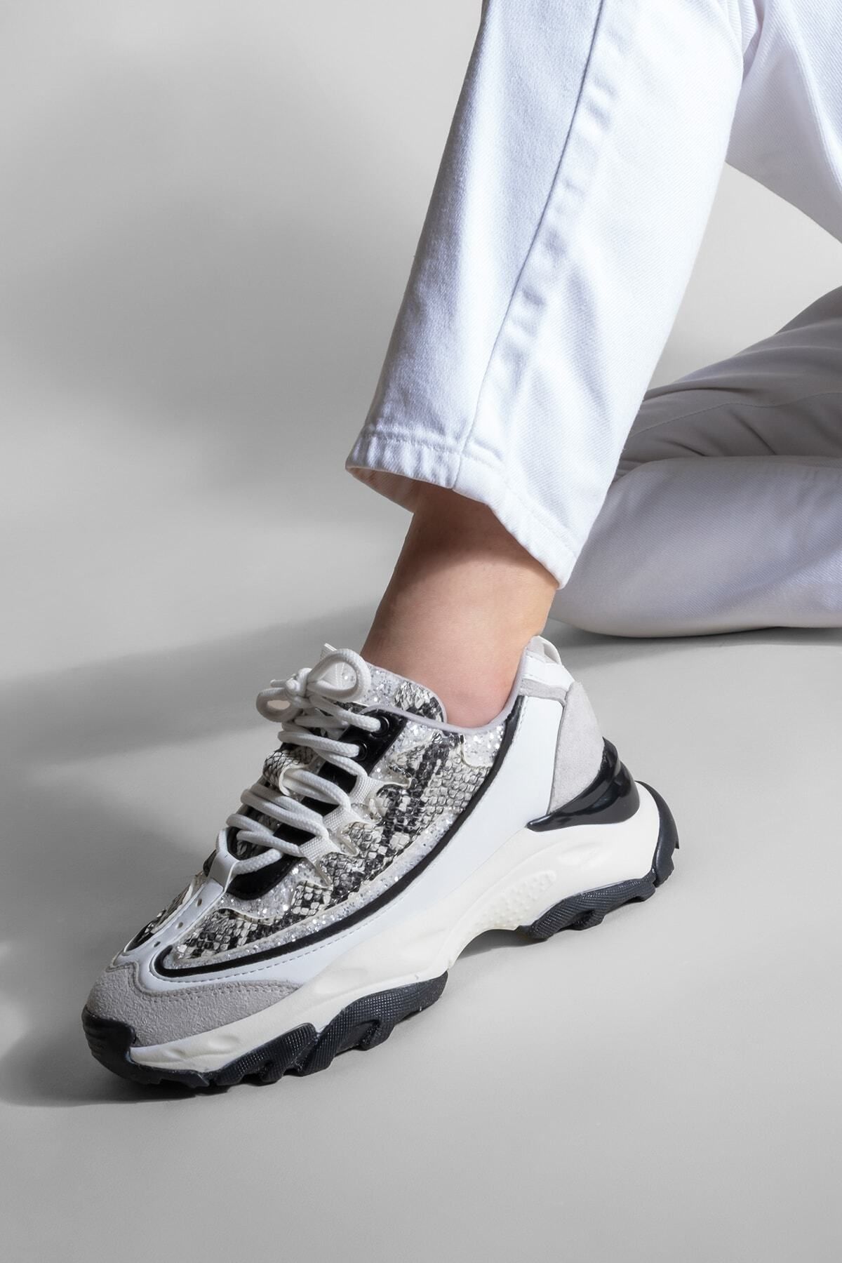 Marjin Sneakers White Wedge Trendyol