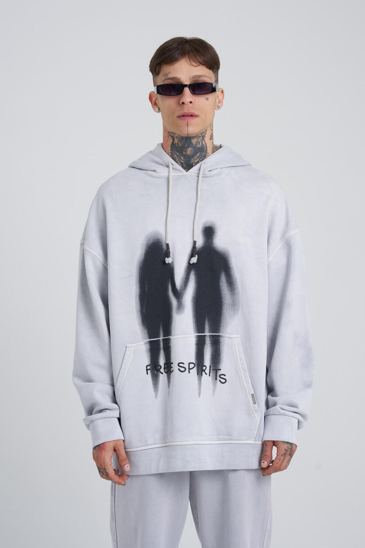 Erkek Free Sprit Y kamal Oversize Antrasit Sweatshirt