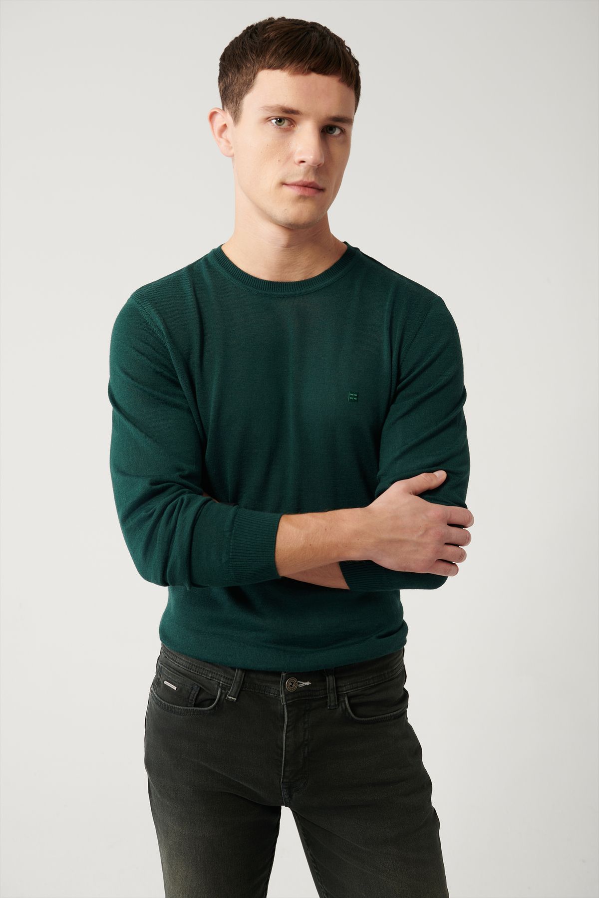 Dark green 2025 crew neck jumper