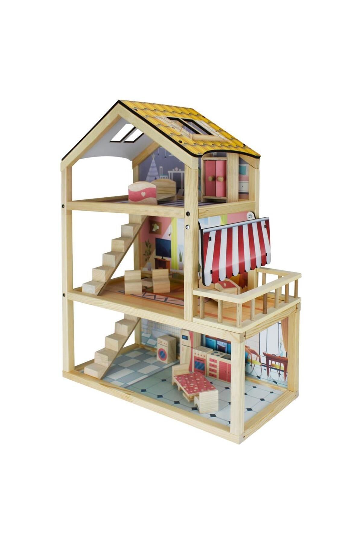 Natural wooden outlet dolls house